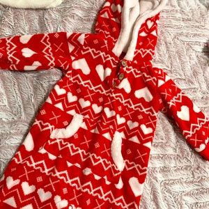 Baby girl winter romper